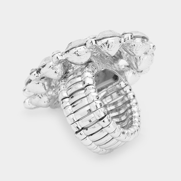 Rhinestone ring stretchable NWT - Picture 3 of 6